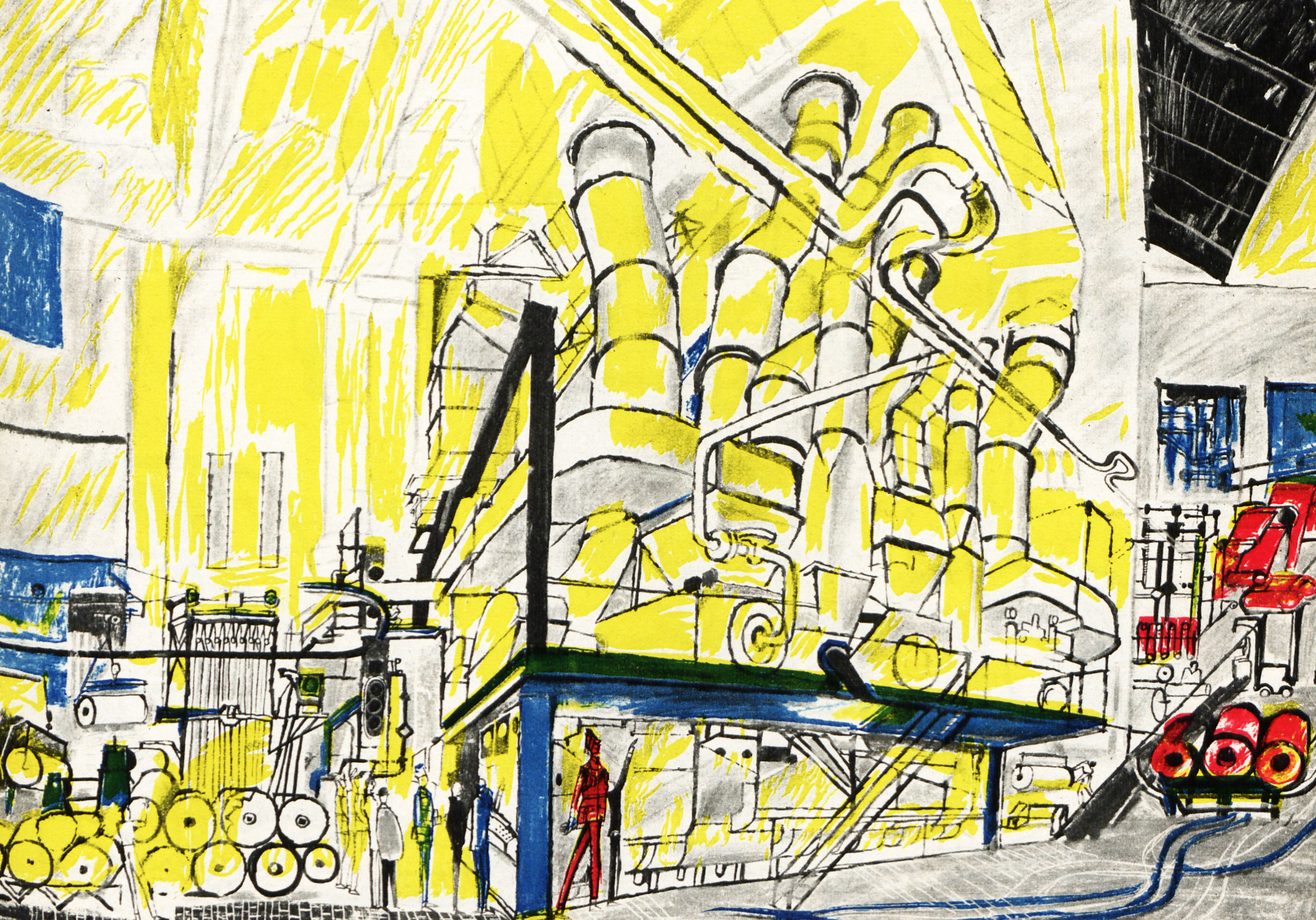 Gli artisti in fabbrica