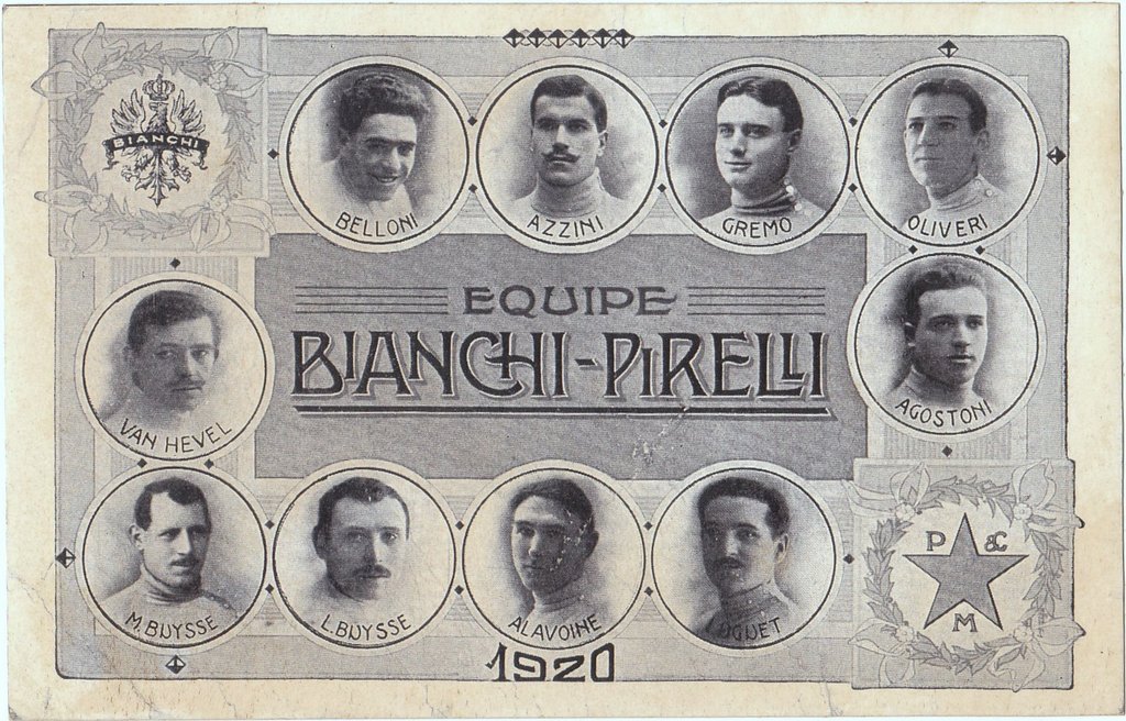 La squadra Bianchi Pirelli, 1920 