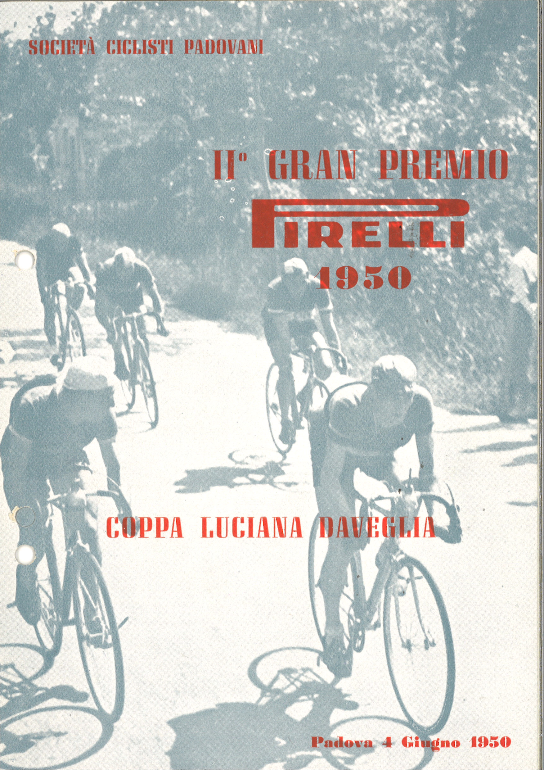 Opuscolo dedicato al II Gran Premio Pirelli, 1950 