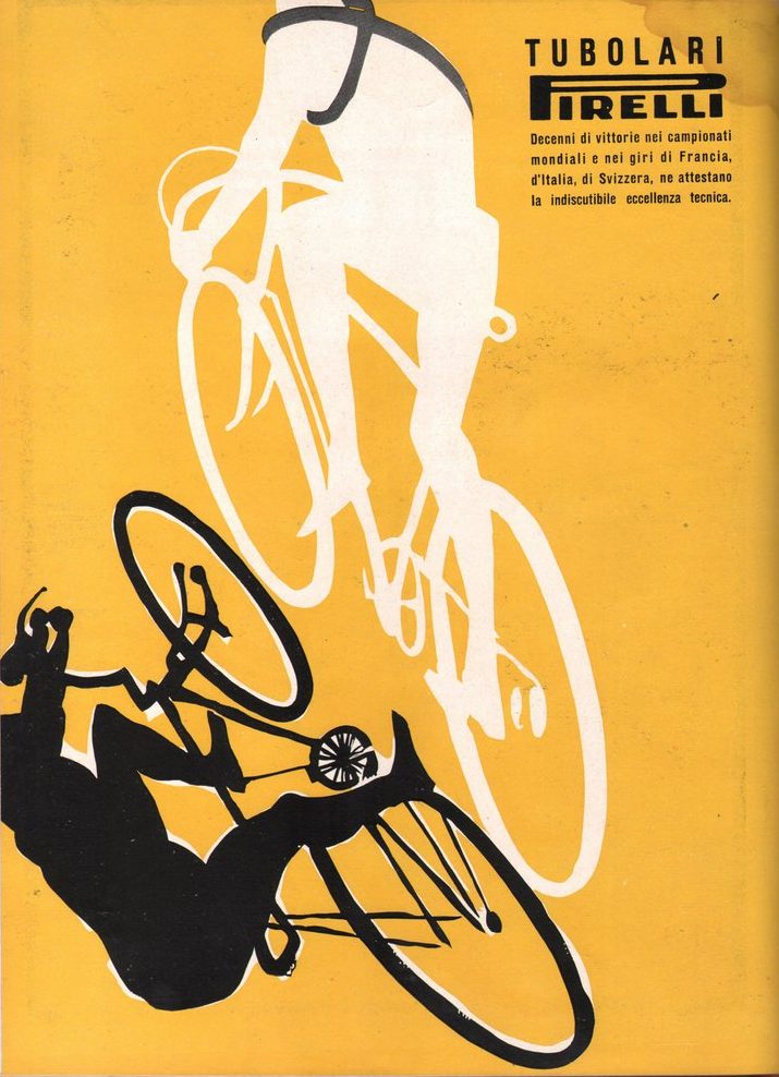 Pirelli bicycle tyre advertisement, 1949
