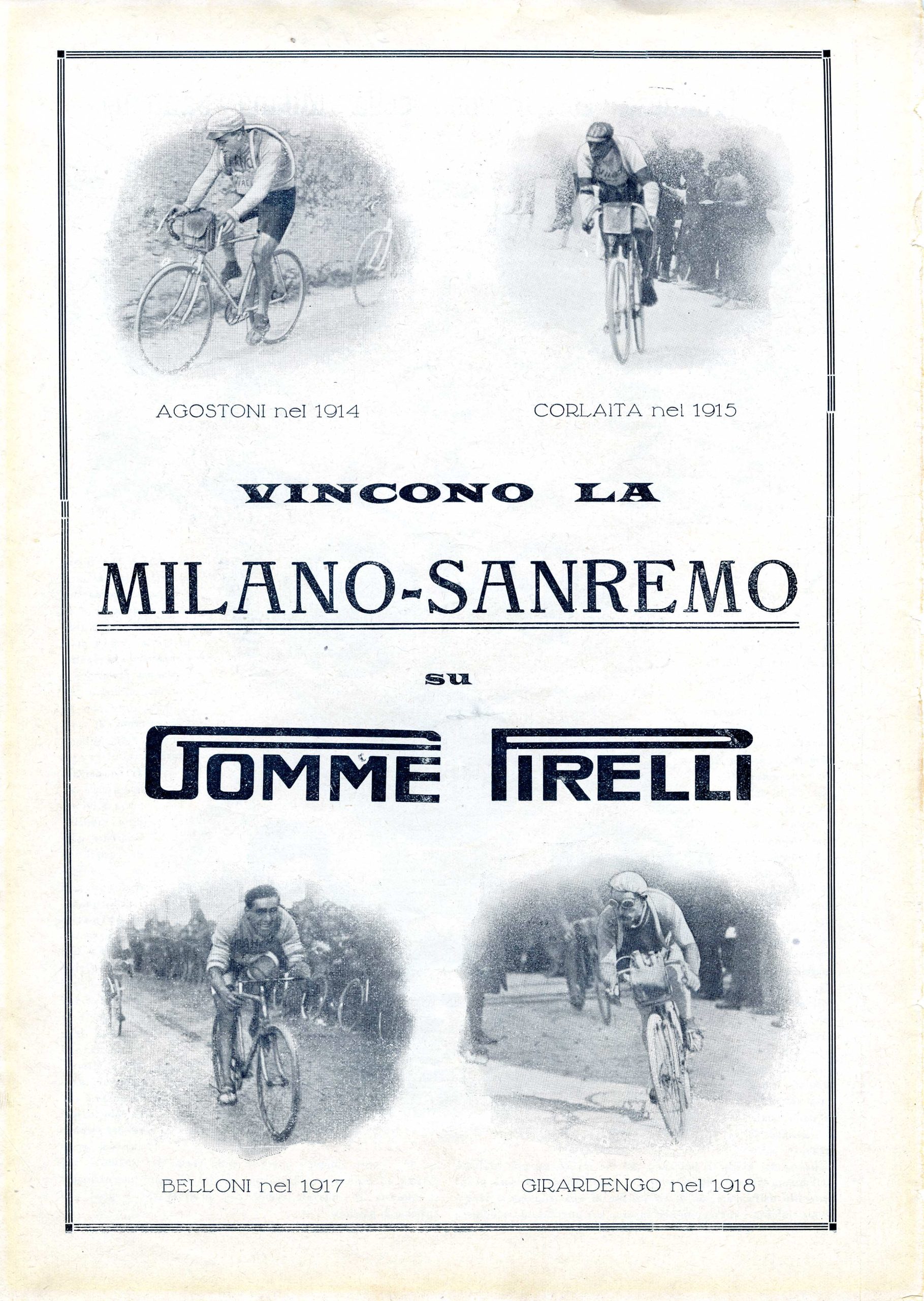 Promotional poster for the Milan–San Remo race, 1920