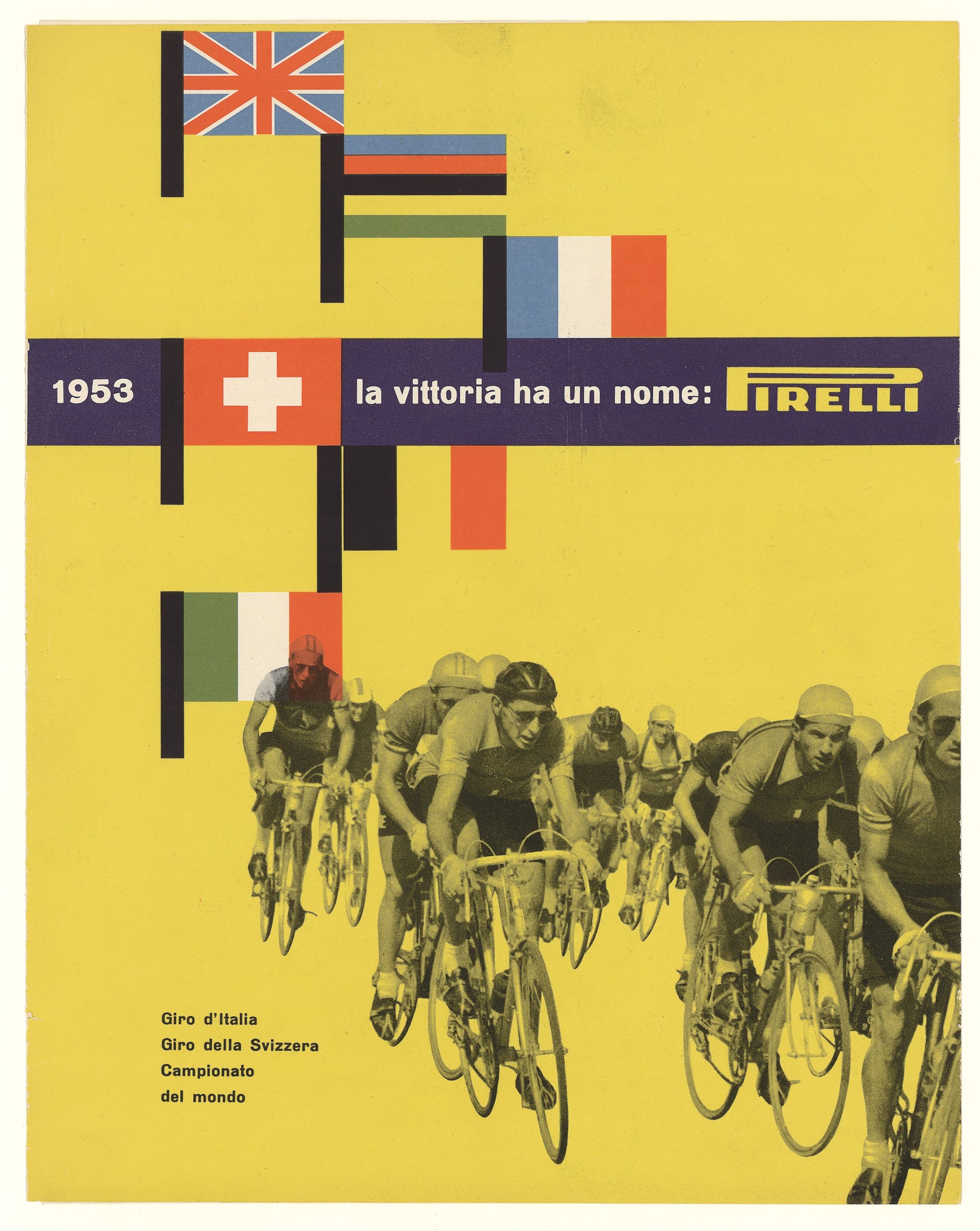 Promotional poster for Pirelli tyres following victories in the 3rd Giro d’Italia