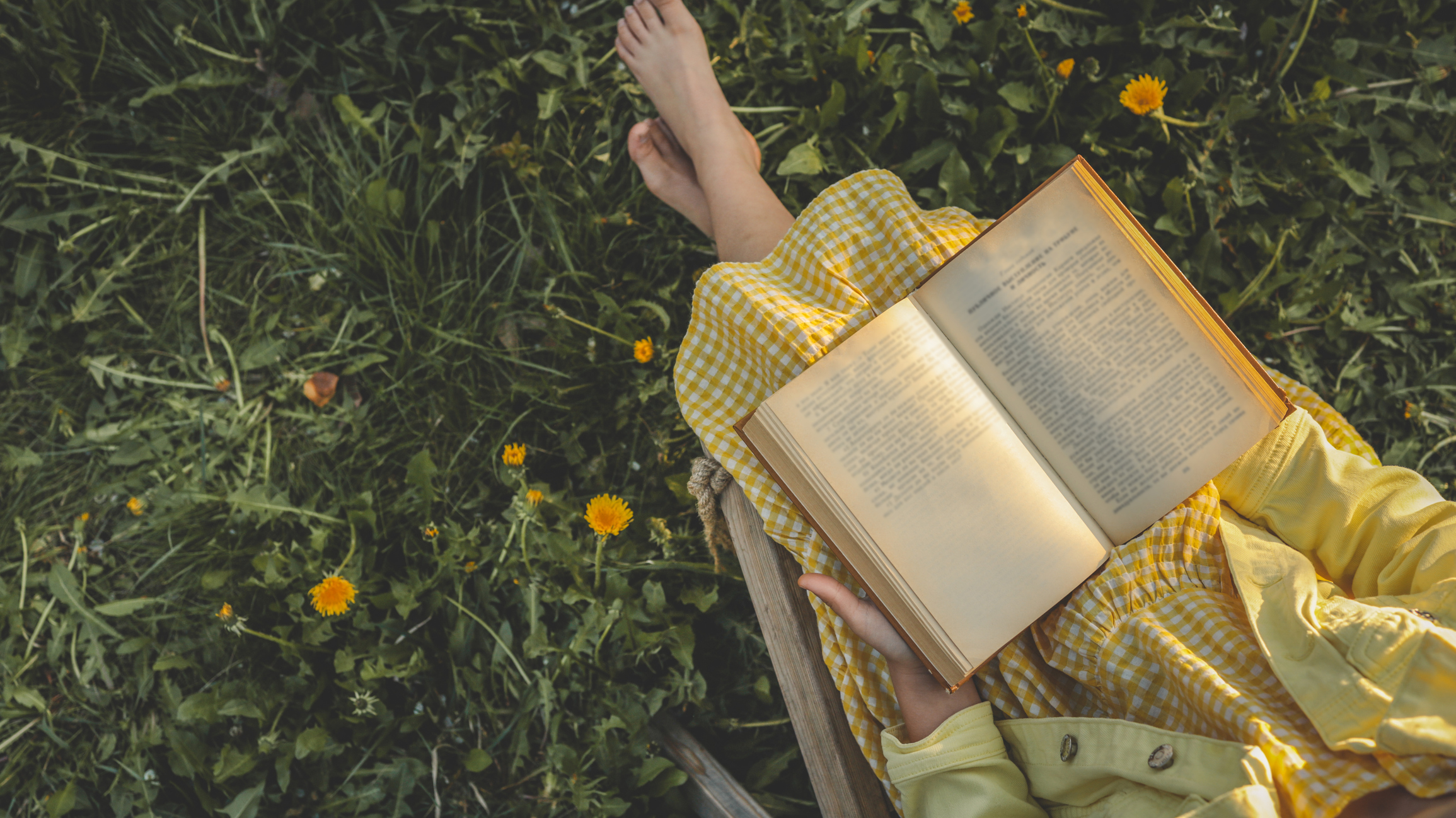 Reading books is good for your health, too. And the delicate dandelion, which grows amongst the stones, is a fitting symbol of this